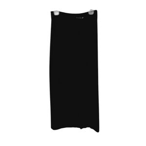 Bebe Vintage Black Full Length Skirt With Classic Rhinestone Logo Size Medium